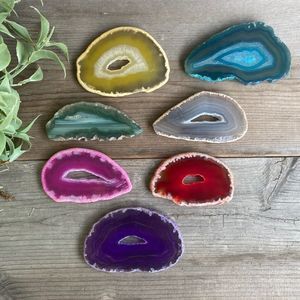 DYED Druzy Geode Agate Slices